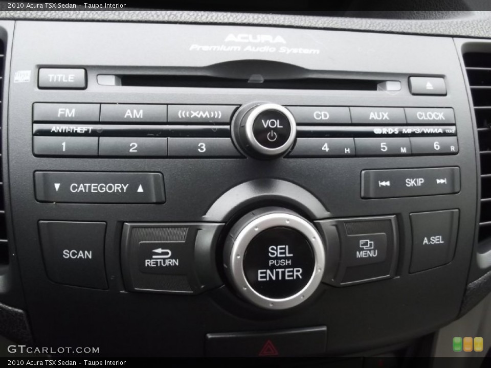 Taupe Interior Controls for the 2010 Acura TSX Sedan #77723486