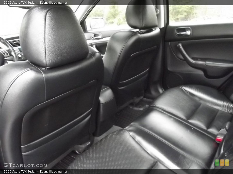 Ebony Black Interior Rear Seat for the 2006 Acura TSX Sedan #77723706