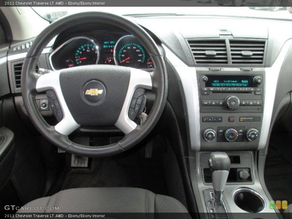Ebony/Ebony Interior Dashboard for the 2011 Chevrolet Traverse LT AWD #77725116