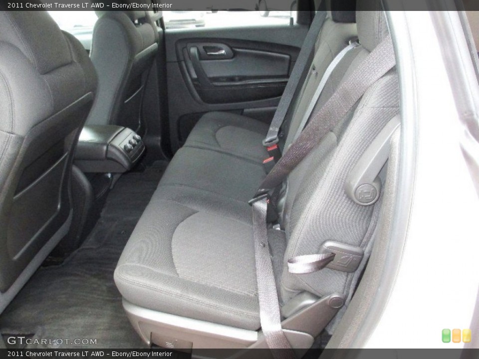 Ebony/Ebony Interior Rear Seat for the 2011 Chevrolet Traverse LT AWD #77725208