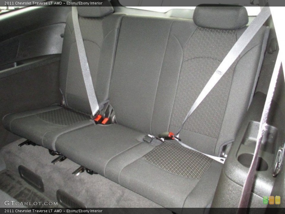 Ebony/Ebony Interior Rear Seat for the 2011 Chevrolet Traverse LT AWD #77725215