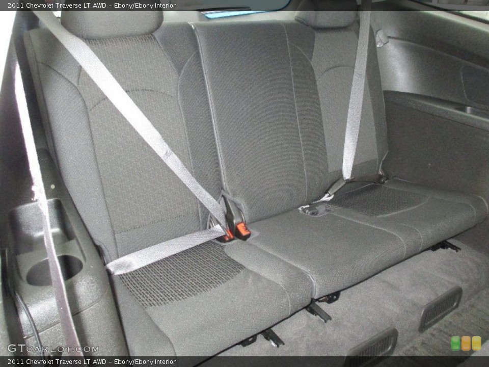 Ebony/Ebony Interior Rear Seat for the 2011 Chevrolet Traverse LT AWD #77725242