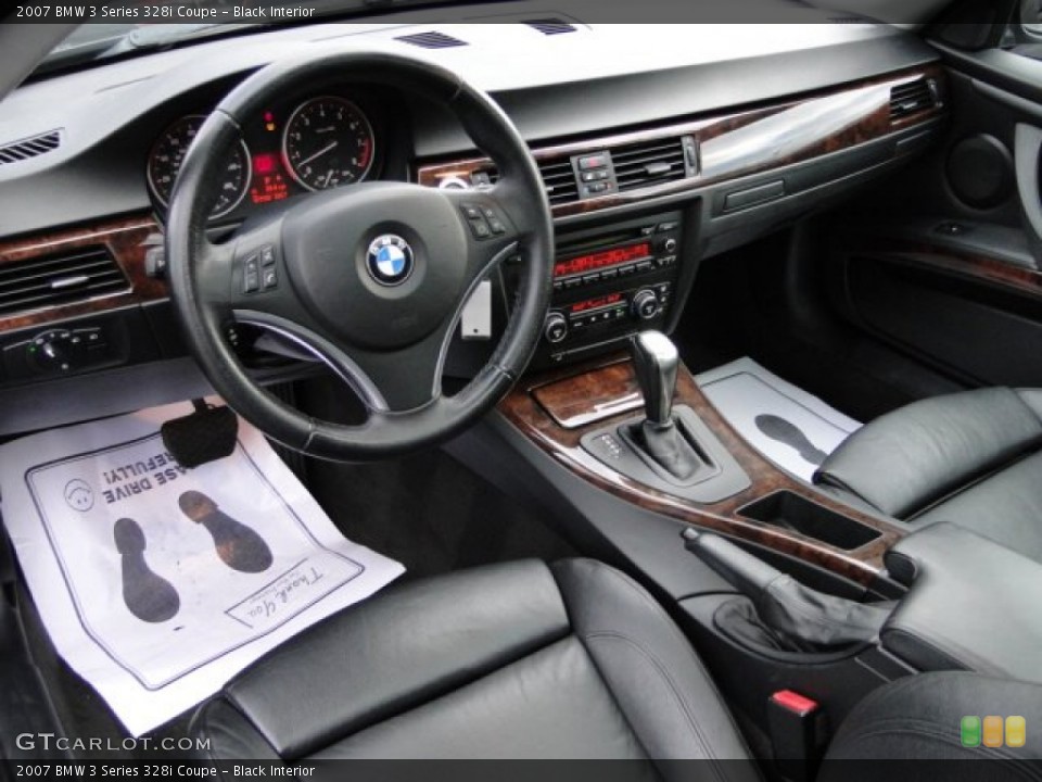 Black Interior Prime Interior for the 2007 BMW 3 Series 328i Coupe #77725317