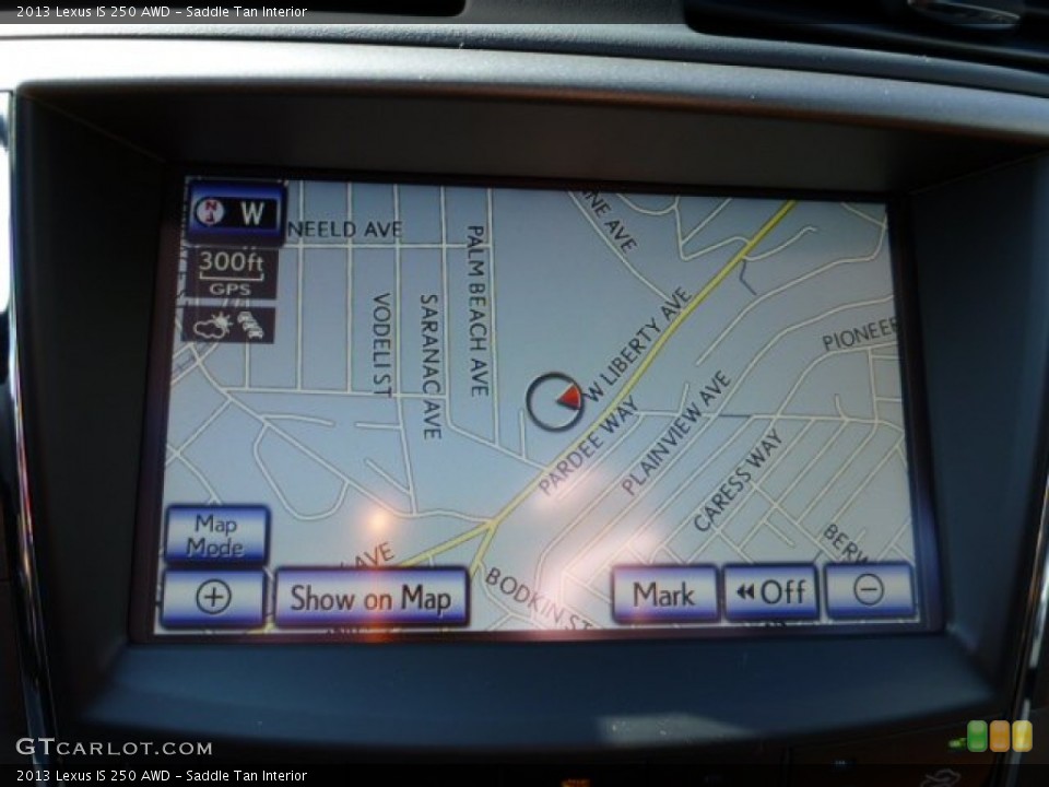Saddle Tan Interior Navigation for the 2013 Lexus IS 250 AWD #77725677