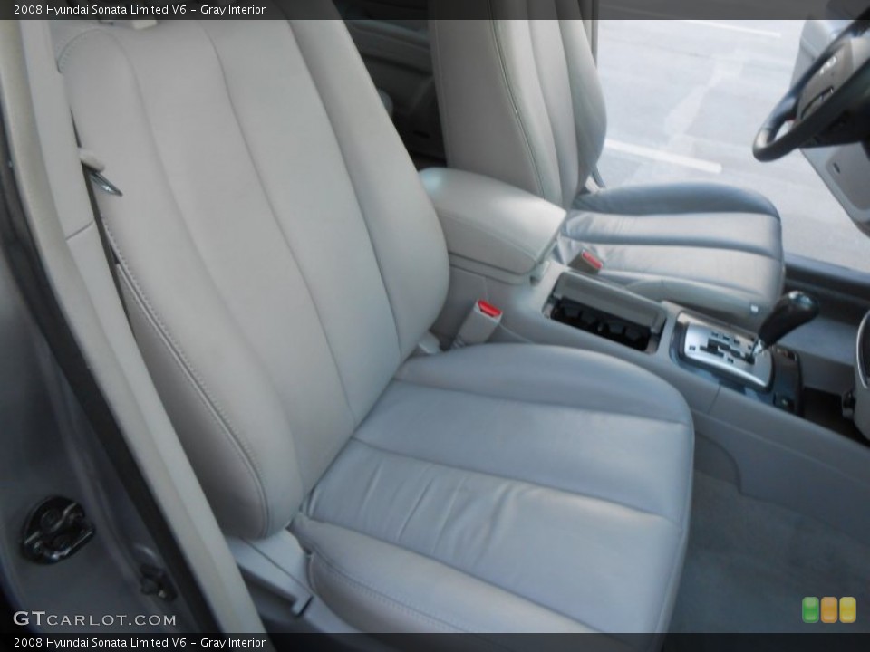 Gray Interior Front Seat for the 2008 Hyundai Sonata Limited V6 #77727949