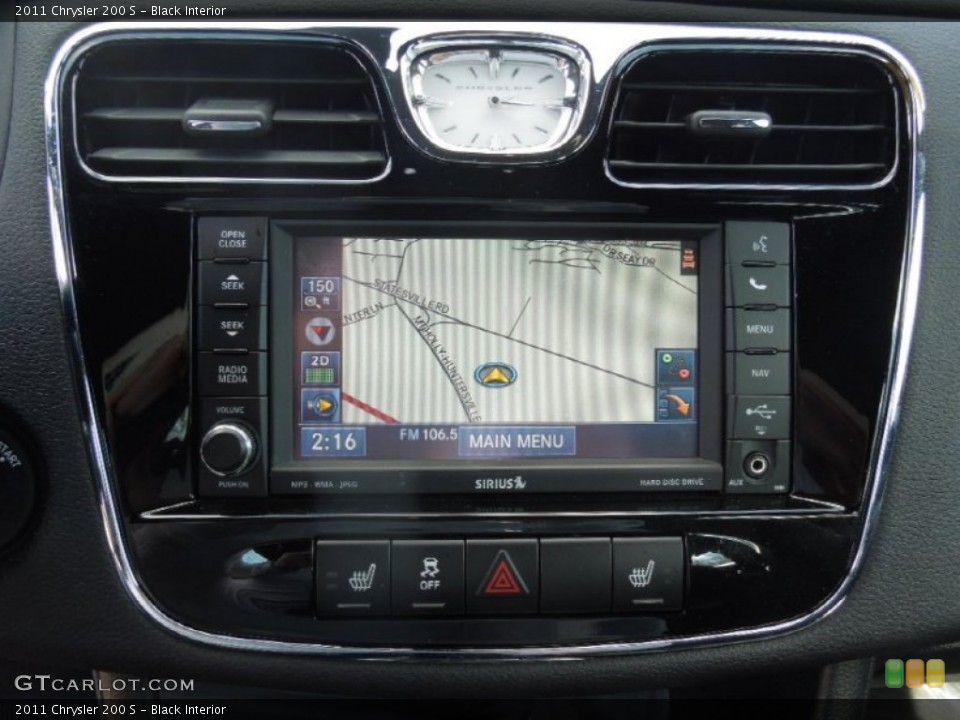 Black Interior Navigation for the 2011 Chrysler 200 S #77728314