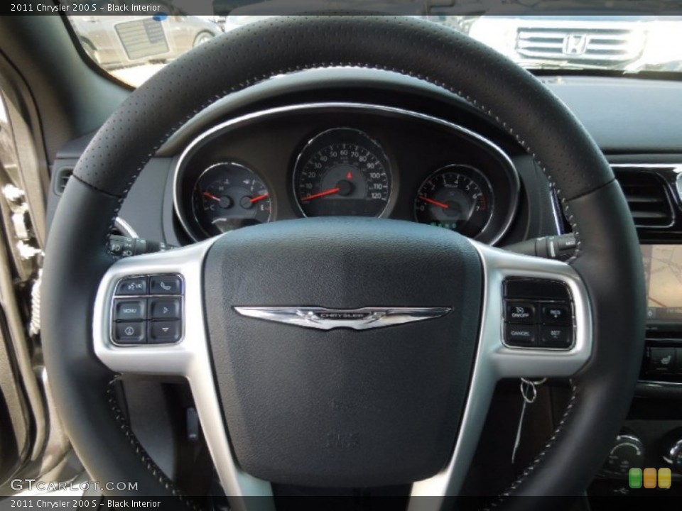 Black Interior Steering Wheel for the 2011 Chrysler 200 S #77728353
