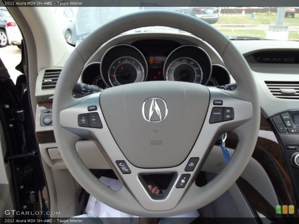 Taupe Interior Steering Wheel for the 2012 Acura MDX SH-AWD #77729631