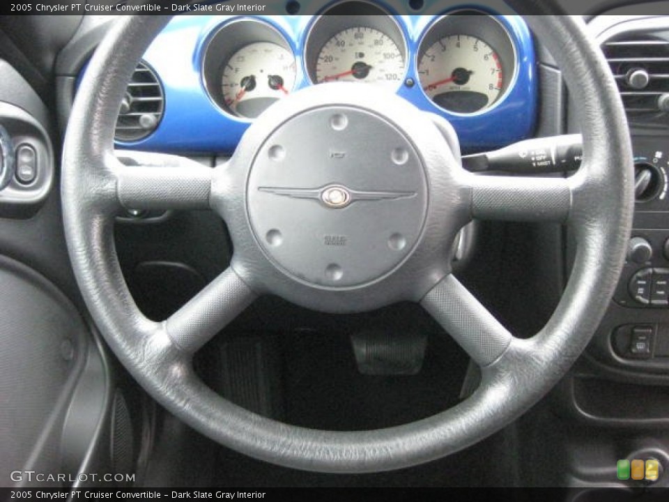Dark Slate Gray Interior Steering Wheel for the 2005 Chrysler PT Cruiser Convertible #77729814