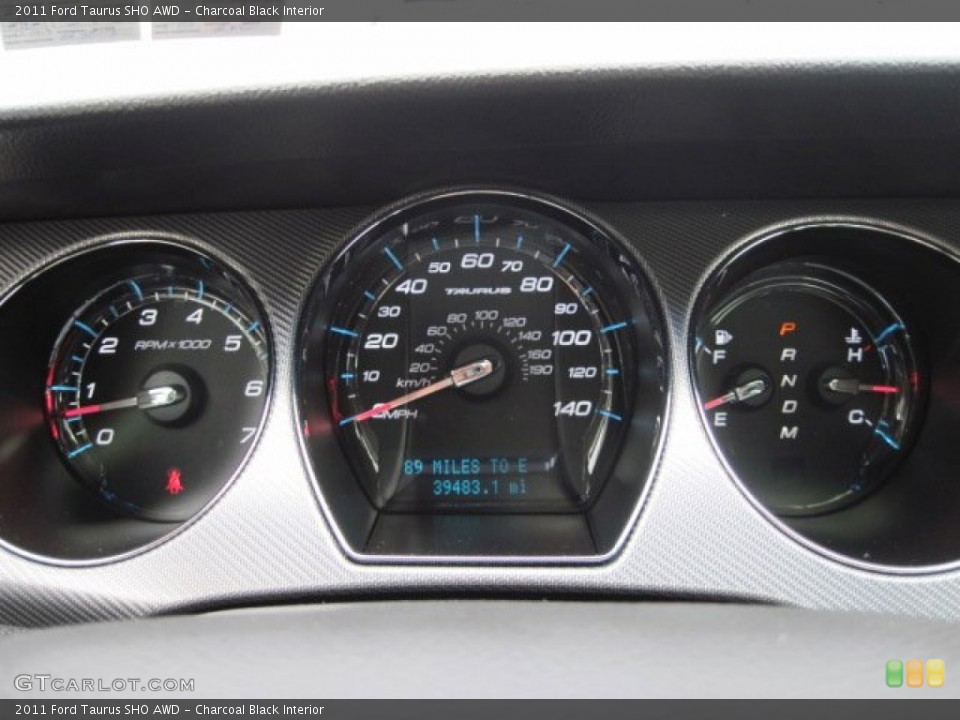 Charcoal Black Interior Gauges for the 2011 Ford Taurus SHO AWD #77730552
