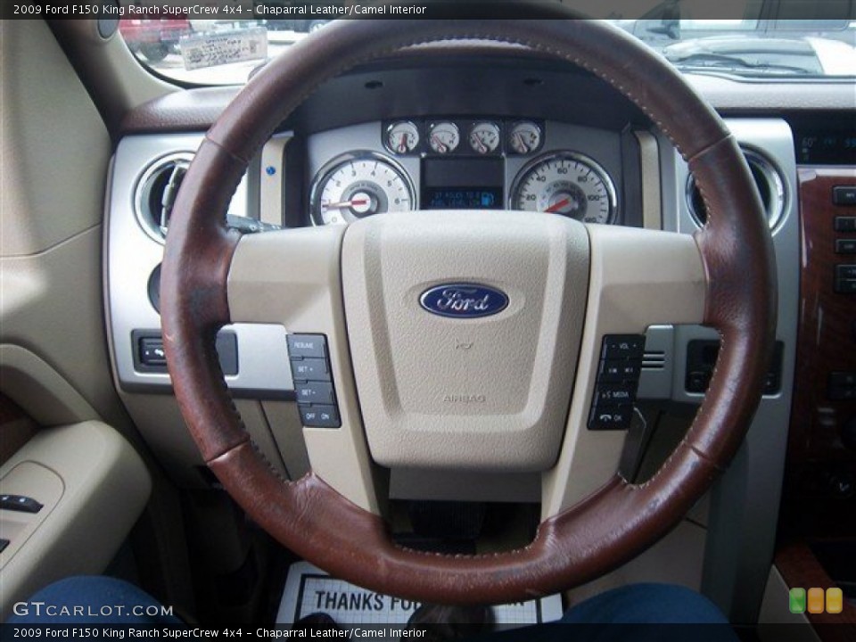 Chaparral Leather/Camel Interior Steering Wheel for the 2009 Ford F150 King Ranch SuperCrew 4x4 #77731101