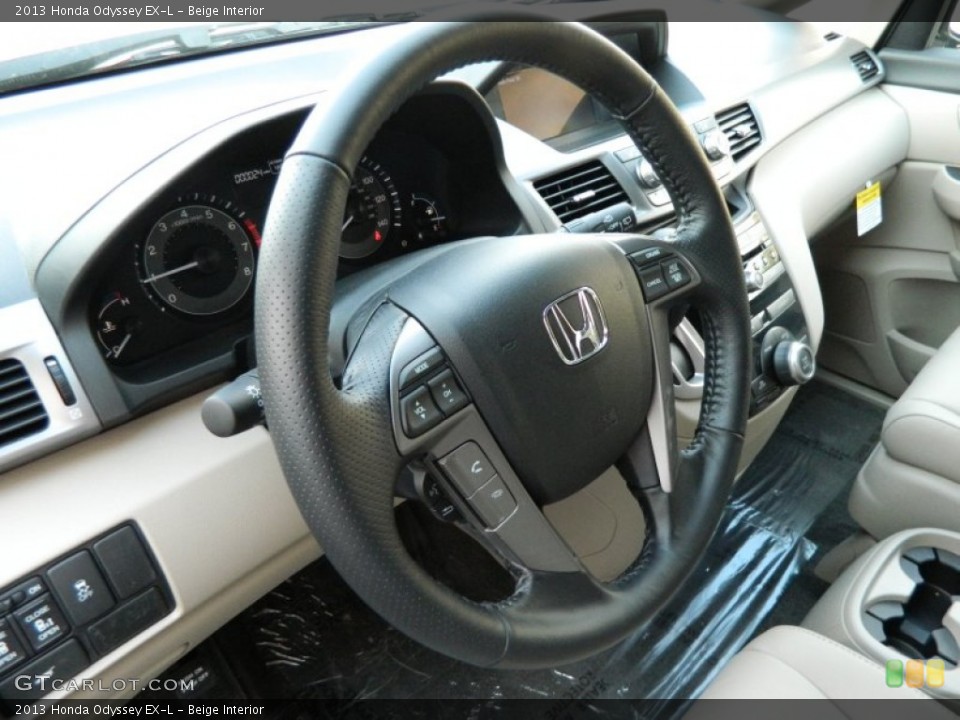 Beige Interior Steering Wheel for the 2013 Honda Odyssey EX-L #77732065