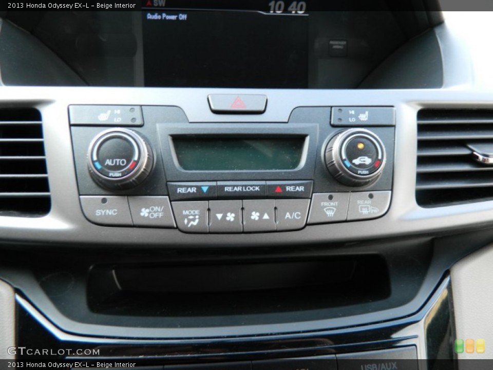 Beige Interior Controls for the 2013 Honda Odyssey EX-L #77732106