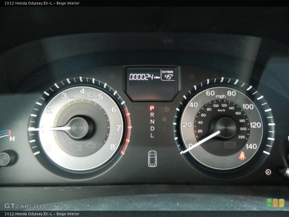 Beige Interior Gauges for the 2013 Honda Odyssey EX-L #77732161