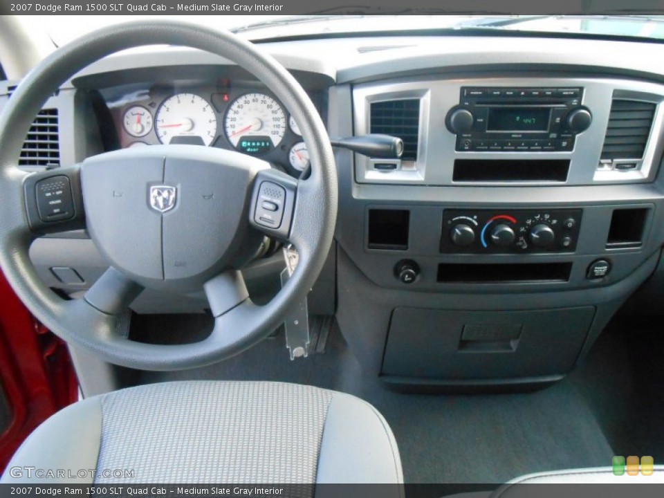 Medium Slate Gray Interior Dashboard for the 2007 Dodge Ram 1500 SLT Quad Cab #77733876