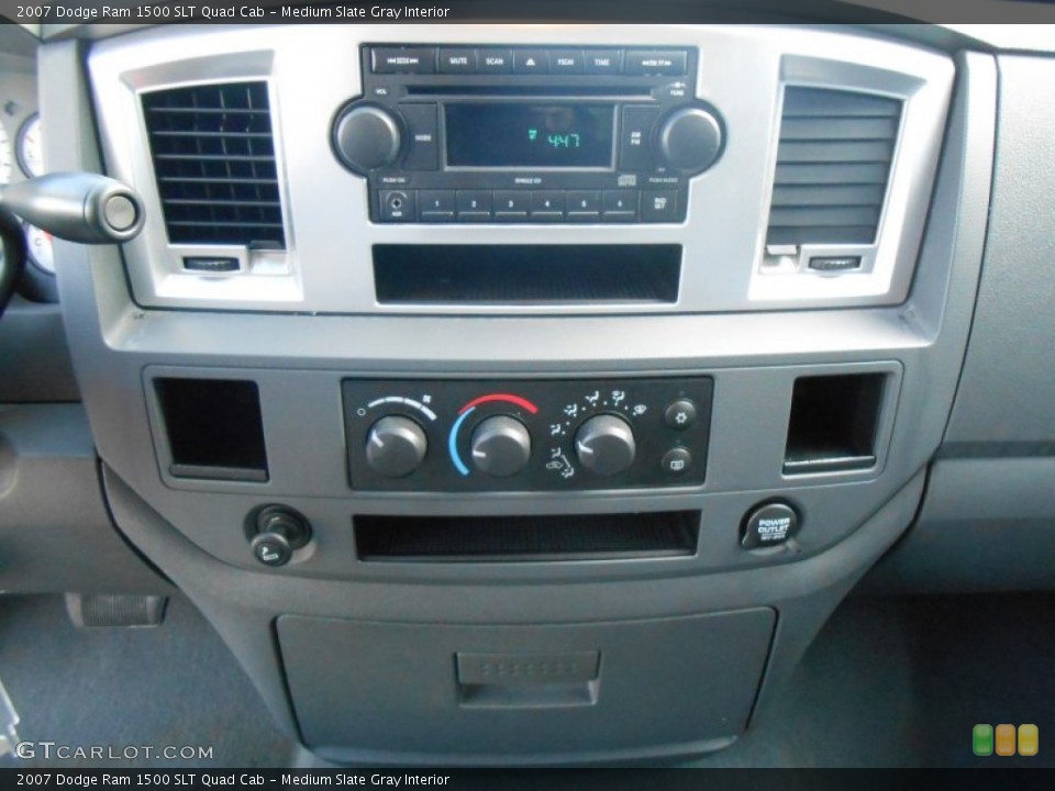 Medium Slate Gray Interior Controls for the 2007 Dodge Ram 1500 SLT Quad Cab #77733900