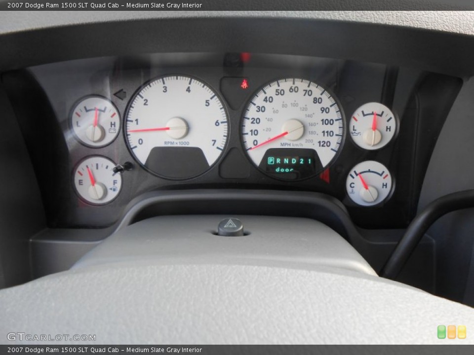 Medium Slate Gray Interior Gauges for the 2007 Dodge Ram 1500 SLT Quad Cab #77733975