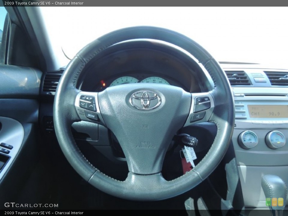 Charcoal Interior Steering Wheel for the 2009 Toyota Camry SE V6 #77734528