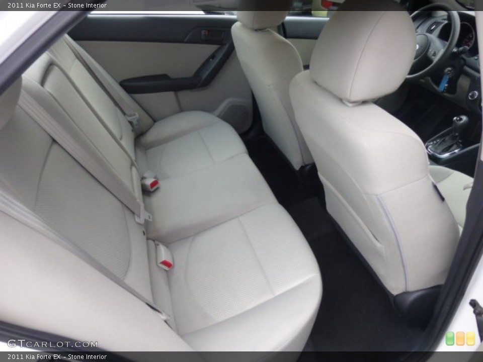 Stone Interior Rear Seat for the 2011 Kia Forte EX #77734560