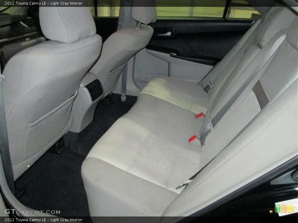 Light Gray Interior Rear Seat for the 2012 Toyota Camry LE #77734947