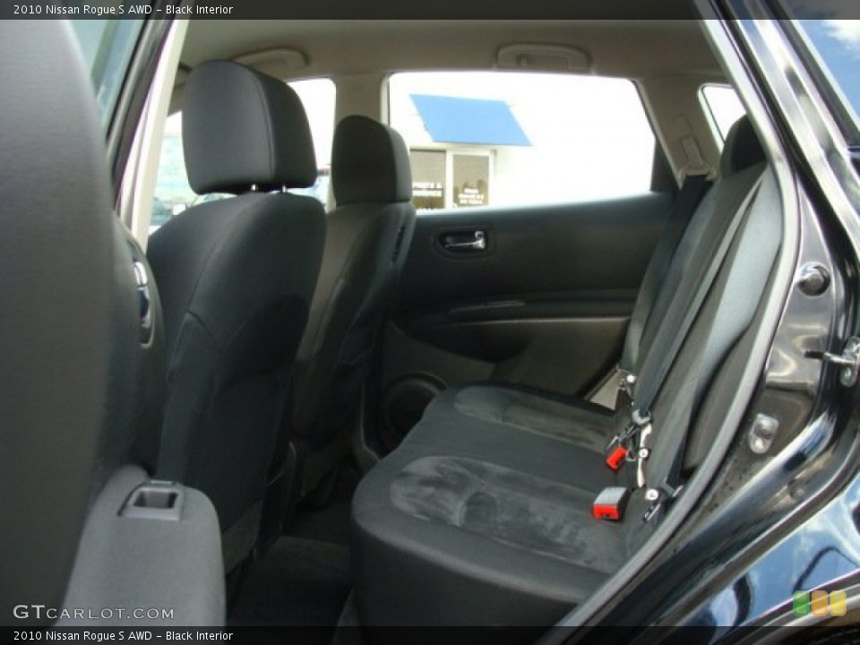Black Interior Rear Seat for the 2010 Nissan Rogue S AWD #77735439