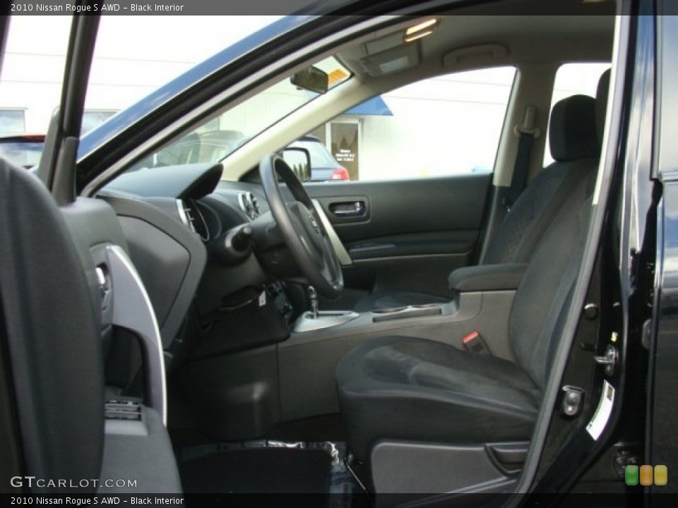 Black Interior Front Seat for the 2010 Nissan Rogue S AWD #77735478