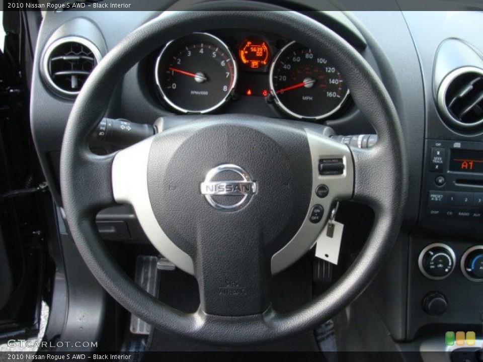Black Interior Steering Wheel for the 2010 Nissan Rogue S AWD #77735514