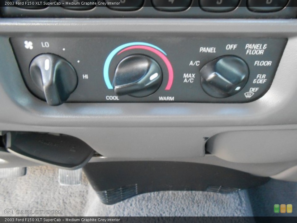Medium Graphite Grey Interior Controls for the 2003 Ford F150 XLT SuperCab #77735721