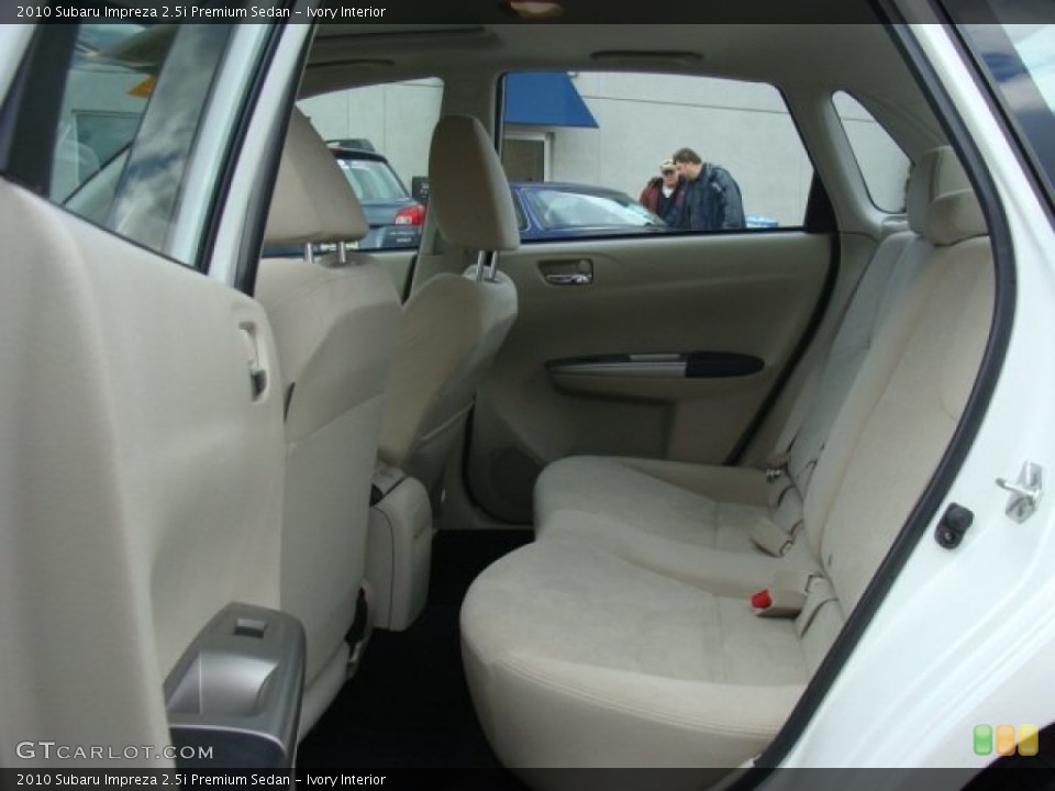 Ivory Interior Rear Seat for the 2010 Subaru Impreza 2.5i Premium Sedan #77735739