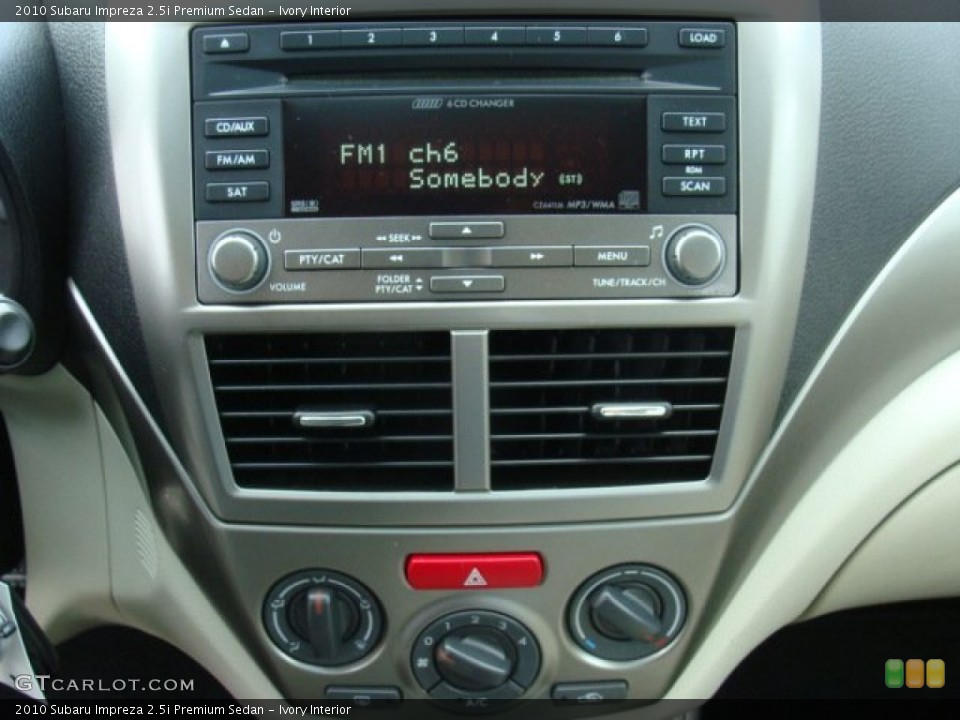 Ivory Interior Controls for the 2010 Subaru Impreza 2.5i Premium Sedan #77735869