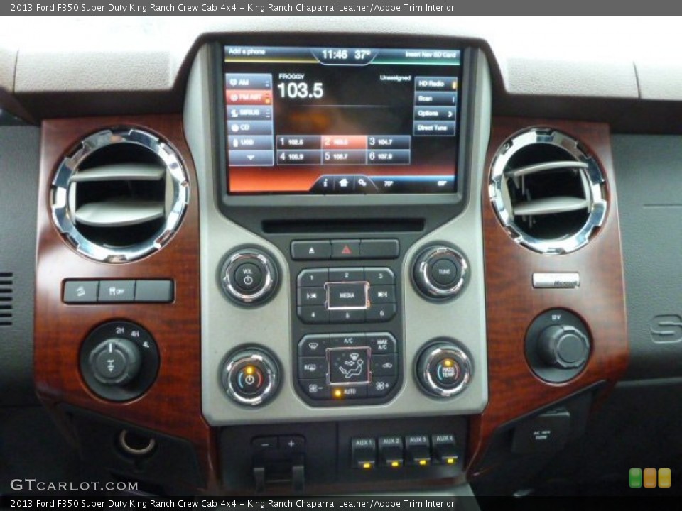 King Ranch Chaparral Leather/Adobe Trim Interior Controls for the 2013 Ford F350 Super Duty King Ranch Crew Cab 4x4 #77736806