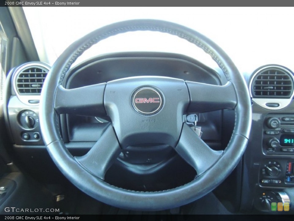 Ebony Interior Steering Wheel for the 2008 GMC Envoy SLE 4x4 #77737357