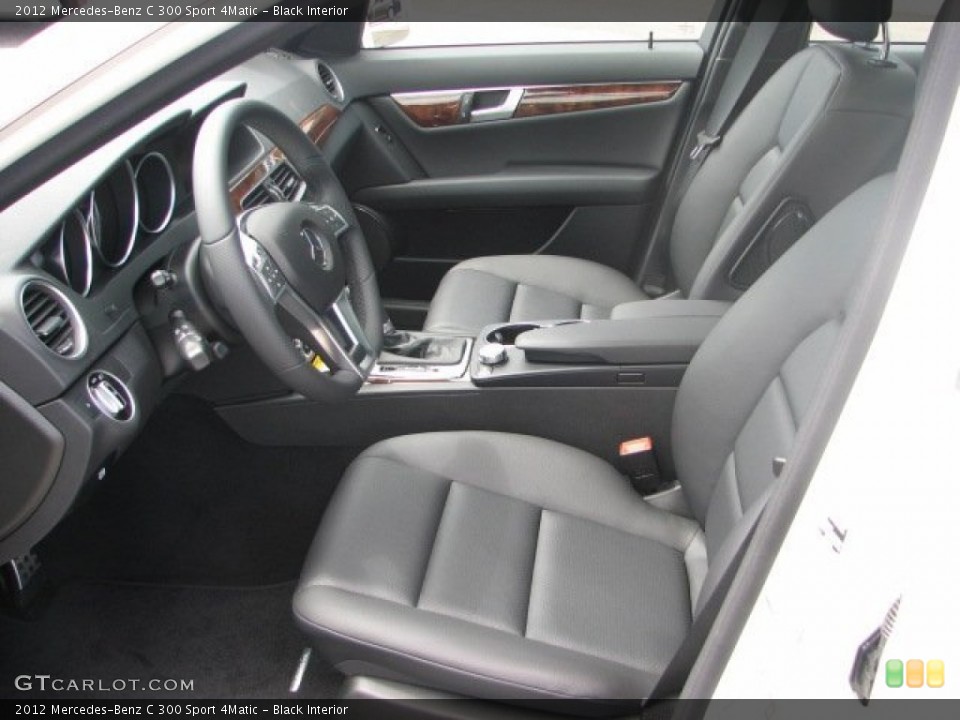 Black Interior Front Seat for the 2012 Mercedes-Benz C 300 Sport 4Matic #77737842