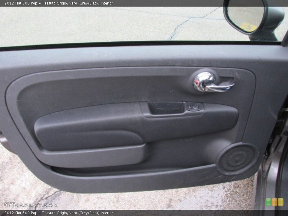 Tessuto Grigio/Nero (Grey/Black) Interior Door Panel for the 2012 Fiat 500 Pop #77739687