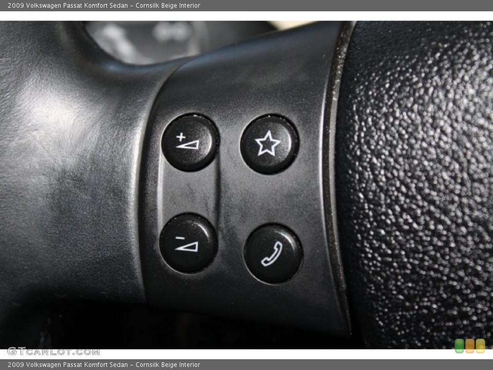 Cornsilk Beige Interior Controls for the 2009 Volkswagen Passat Komfort Sedan #77740785