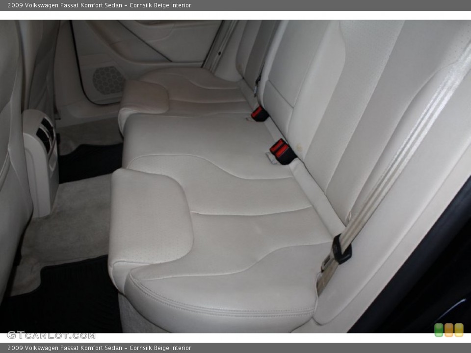 Cornsilk Beige Interior Rear Seat for the 2009 Volkswagen Passat Komfort Sedan #77740854