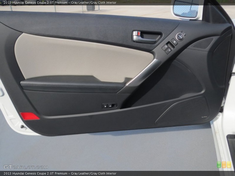 Gray Leather/Gray Cloth Interior Door Panel for the 2013 Hyundai Genesis Coupe 2.0T Premium #77741313
