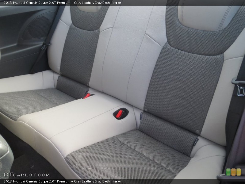 Gray Leather/Gray Cloth Interior Rear Seat for the 2013 Hyundai Genesis Coupe 2.0T Premium #77741412