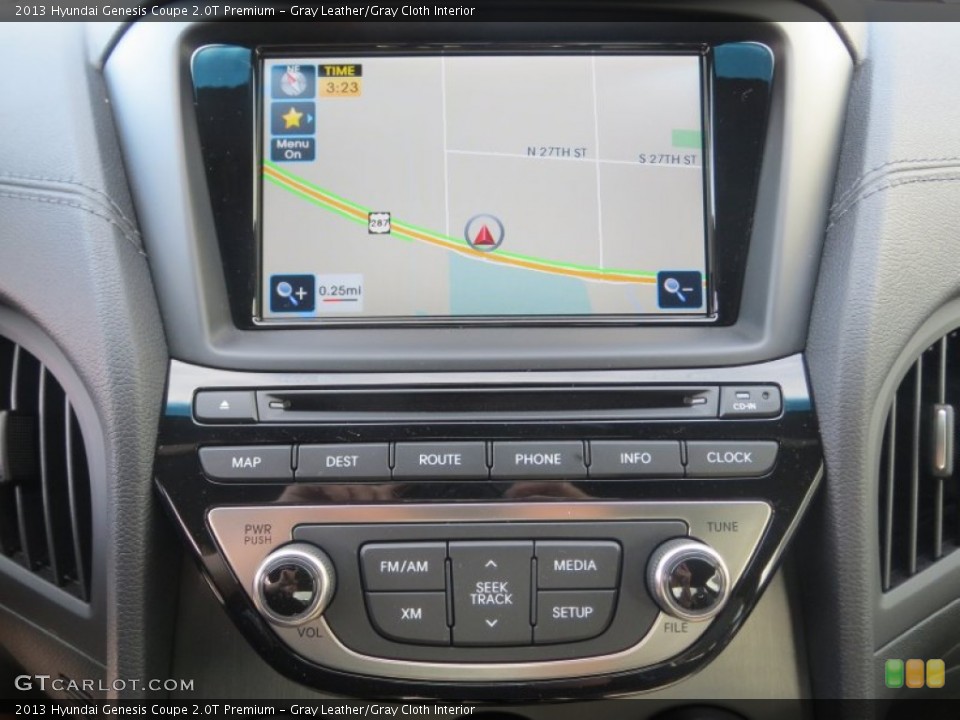 Gray Leather/Gray Cloth Interior Navigation for the 2013 Hyundai Genesis Coupe 2.0T Premium #77741496