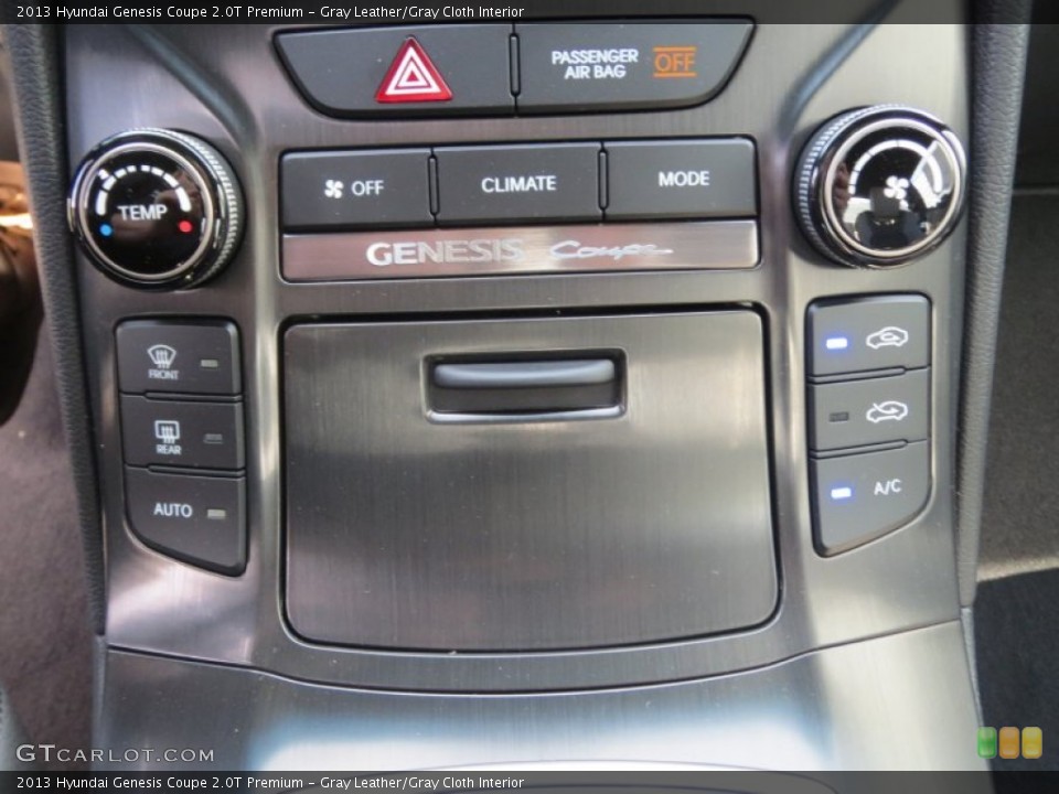 Gray Leather/Gray Cloth Interior Controls for the 2013 Hyundai Genesis Coupe 2.0T Premium #77741533