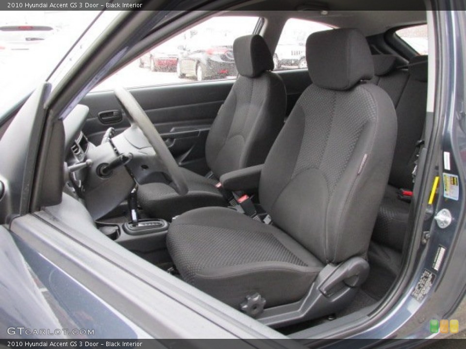 Black Interior Front Seat for the 2010 Hyundai Accent GS 3 Door #77741961