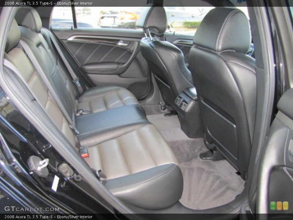 Ebony/Silver Interior Rear Seat for the 2008 Acura TL 3.5 Type-S #77742039