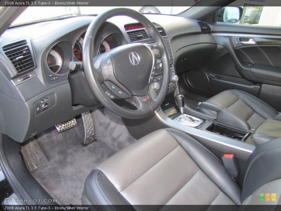 Ebony/Silver 2008 Acura TL Interiors