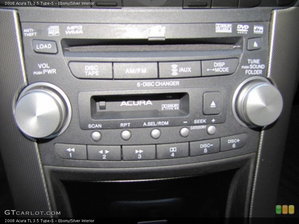 Ebony/Silver Interior Controls for the 2008 Acura TL 3.5 Type-S #77742325
