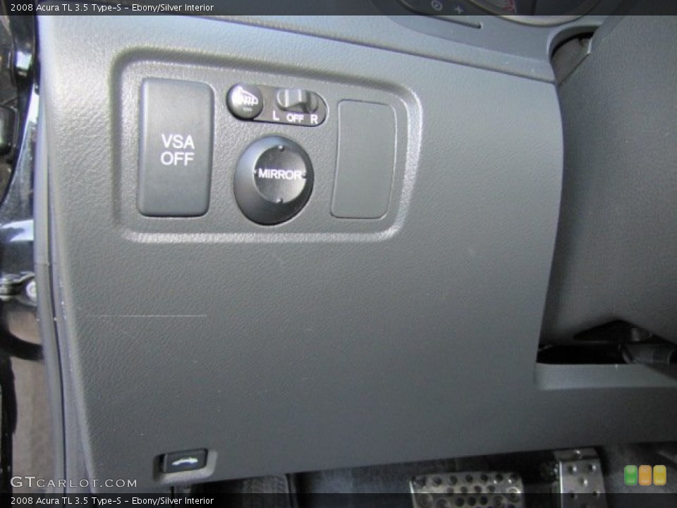 Ebony/Silver Interior Controls for the 2008 Acura TL 3.5 Type-S #77742654
