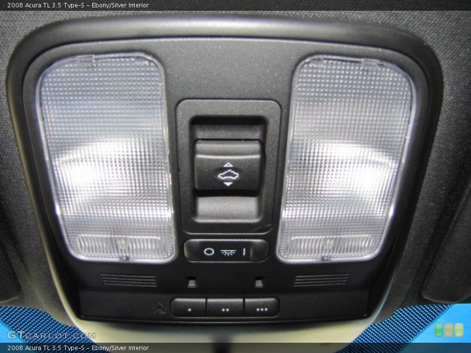 Ebony/Silver Interior Controls for the 2008 Acura TL 3.5 Type-S #77742702