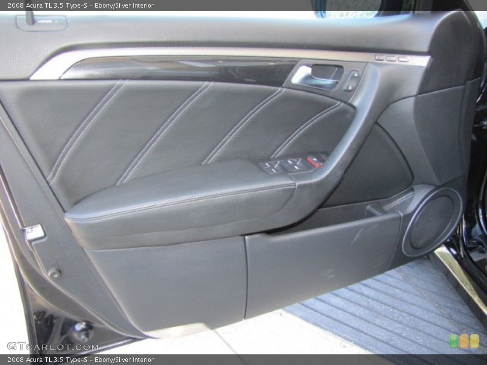 Ebony/Silver Interior Door Panel for the 2008 Acura TL 3.5 Type-S #77742726