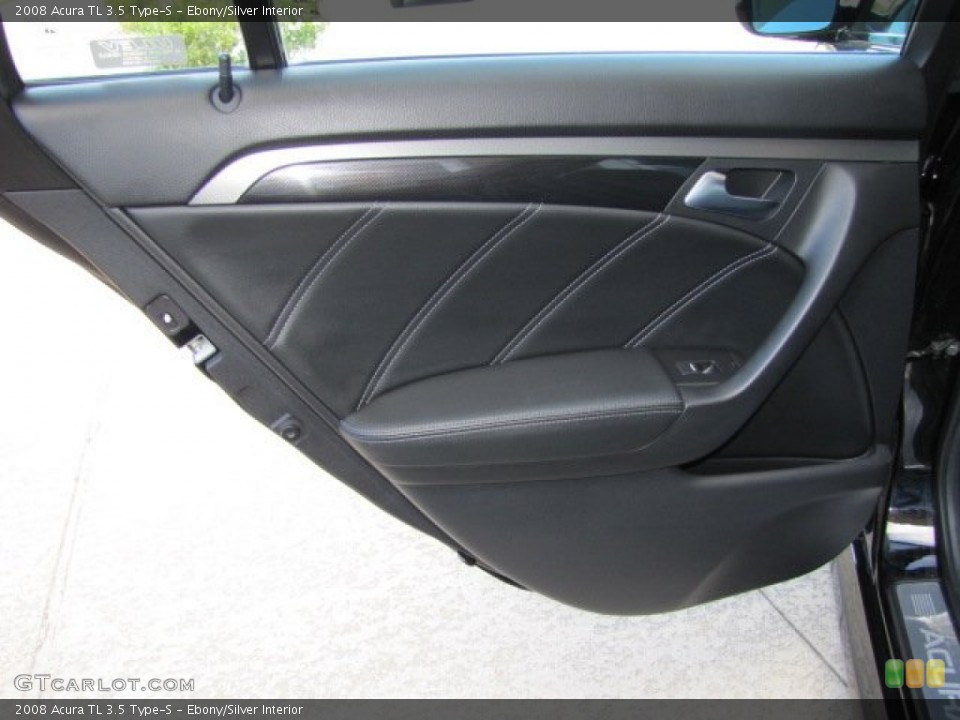 Ebony/Silver Interior Door Panel for the 2008 Acura TL 3.5 Type-S #77742746