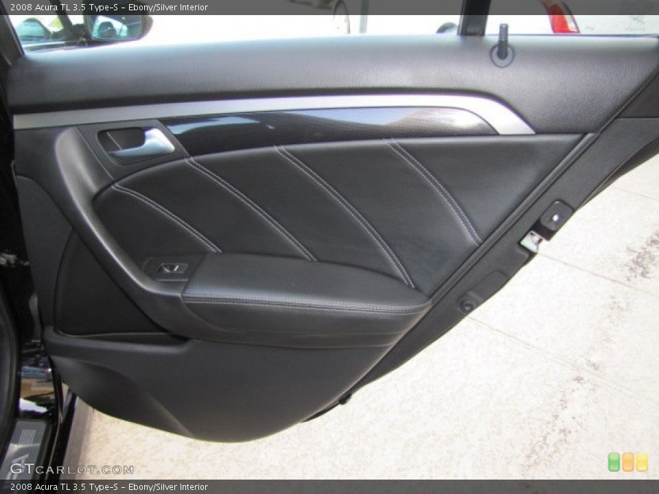 Ebony/Silver Interior Door Panel for the 2008 Acura TL 3.5 Type-S #77742764