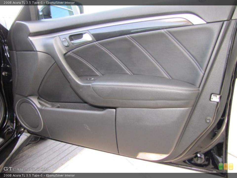 Ebony/Silver Interior Door Panel for the 2008 Acura TL 3.5 Type-S #77742786